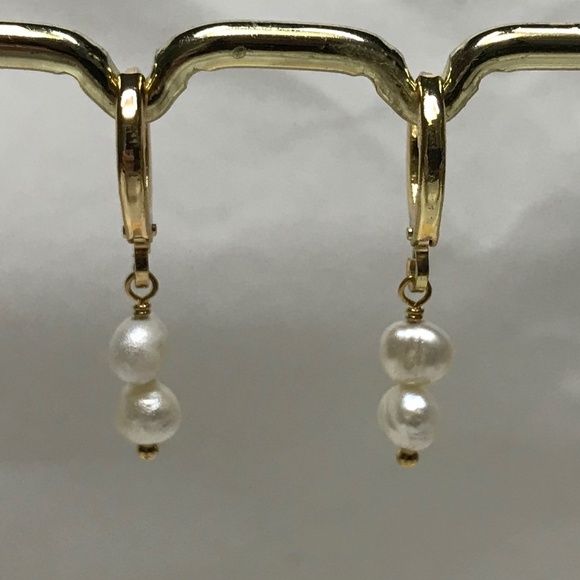 Lucrezia Borgia Double Natural Pearl Gold Renaissance Earrings Handmade Replicas - Picture 9 of 14